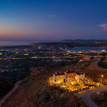 빌라 Mari Chania, With Private Ecologic Pool And Amazing View! *